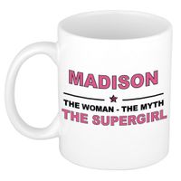 Madison The woman, The myth the supergirl cadeau koffie mok / thee beker 300 ml - thumbnail