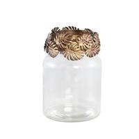 PTMD Eddy Gold clear glass stormlight with metal leaf