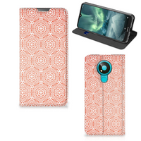 Nokia 3.4 Hoesje met Magneet Pattern Orange - thumbnail