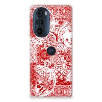 Silicone Back Case Motorola Edge 30 Pro Angel Skull Rood - thumbnail