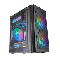 Mars Gaming MC300 Zwart, Micro ATX PC Case, Gehard Glas, Front MESH, 3xFRGB Fans