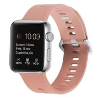 By Qubix - Siliconen bandje met motief - Retro Rose - Compatible met Apple Watch 44mm / 45mm / 46mm / 49mm - Compatible Apple watch bandjes
