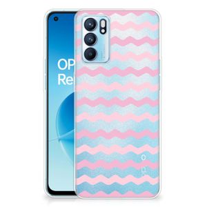 OPPO Reno 6 5G TPU bumper Waves Roze