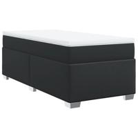 vidaXL Boxspring met matras kunstleer zwart 90x200 cm, boxspring, ledikant, bedframe, bed, boxspring bed, bedbodem, seniorenbed, senioren bed