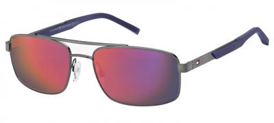 Tommy Hilfiger zonnebril TH1674/S R80/MI heren zilvergrijs/blauw Tommy Hilfiger zonnebril TH1674/S R80/MI heren zilvergrijs/blauw