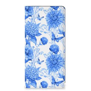 Smart Cover voor OPPO Reno8 T 4G Flowers Blue