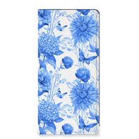 Smart Cover voor OPPO Reno8 T 4G Flowers Blue