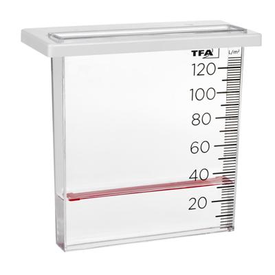 TFA Regenmeter/neerslagmeter - voor balkon - transparant - kunststof - 20.3 cm TFA Regenmeter/neerslagmeter - voor balkon - transparant - kunststof - 20.3 cm