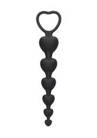 Anal Heart Beads - Black