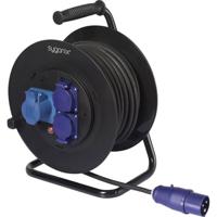 Sygonix SY-6618488 Kabelhaspel 30 m Zwart CEE-stekker 16 A 3-polig