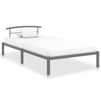 Bedframe metaal grijs 100x200 cm