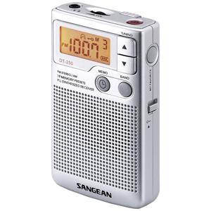 Sangean Pocket 250 Zakradio VHF (FM), Middengolf Zilver