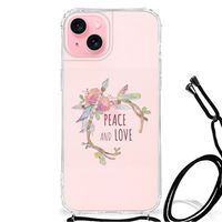 iPhone 15 Plus Stevig Bumper Hoesje Boho Text