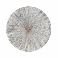 PTMD Wandpaneel Rond M - 90x2x90 cm - Hout - Wit