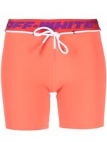 Off-White short de sport à bande logo - Orange