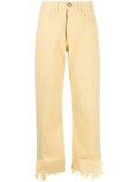 Jil Sander pantalon droit à taille haute - Jaune