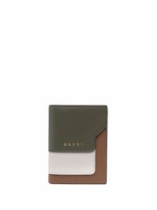 Marni portefeuille colour block pliant - Marron