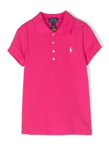 Ralph Lauren Kids polo à motif Polo Pony brodé - Rose