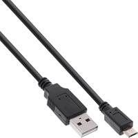 InLine 31705Q Micro-USB 2.0 Kabel USB-A Stecker an Micro-B Stecker schwarz 0.5m