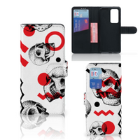 Telefoonhoesje met Naam Huawei P40 Pro Skull Red