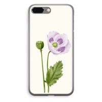 Purple poppy: iPhone 8 Plus Transparant Hoesje - thumbnail