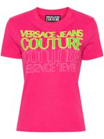 Versace Jeans Couture t-shirt en coton à logo imprimé - Rose - thumbnail