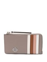 Tory Burch portefeuille en cuir à plaque logo - Gris - thumbnail