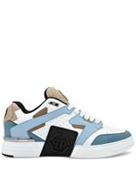 Philipp Plein baskets Mix à patch logo - Bleu