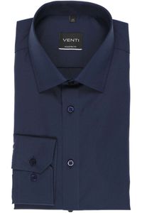 Venti Modern Fit Overhemd donkerblauw, Effen