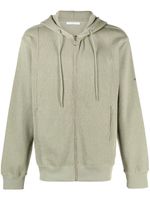 Helmut Lang hoodie zippé à lien de resserrage - Vert