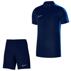 Nike Dri-FIT Academy 23 Polo Trainingsset Kids Donkerblauw Blauw Wit