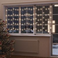 Lichtsnoergordijn sterren met 500 LED's en 8 functies warmwit - thumbnail