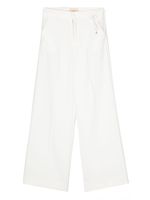 Elisabetta Franchi La Mia Bambina pantalon ample à taille haute - Blanc - thumbnail