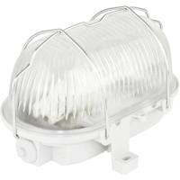 REV Ovalleuchte Kunstst.LED 5W gr Lamp voor vochtige ruimte LED E27 5 W Warmwit Wit, Zilver