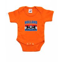 Oranje fan romper / kleding Holland met een Nederlands wapen Koningsdag / EK / WK voor babys 92 (18-24 maanden)  -