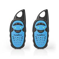Walkie talkie Set | 2 Handsets | Tot 3 km | Frequentiekanalen: 3 | PTT | tot 3 uur | Blauw/Zwart
