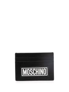 Moschino porte-cartes à logo imprimé - Noir