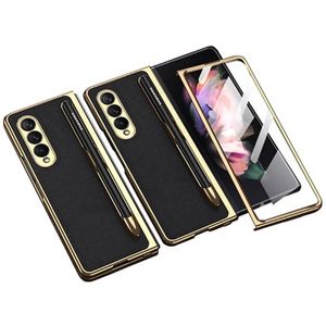 GKK Electroplated Samsung Galaxy Z Fold3 5G Hybrid Case - Zwart