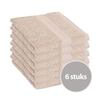 Clarysse Voordeelpakket Talis Handdoek 50x100 cm 500gram Zand 6 stuks