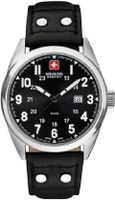 Horlogeband Swiss Military Hanowa 06-4181.04.007 Leder Zwart 22mm - thumbnail