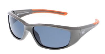 H.I.S zonnebril 80102 cat. 3 rechthoekig grijs/oranje