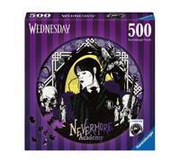 Wednesday Round Jigsaw Puzzle Nevermore Academy (500 Pieces)