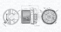 Interieurventilatie MAGNETI MARELLI, Diameter (mm)140,5mm, Spanning (Volt)12V, u.a. für Citroën, Peugeot, Toyota