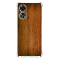 OPPO A78 4G Stevig Telefoonhoesje Donker Hout