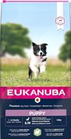 Eukanuba Puppyvoer met lam en rijst voor kleine en middelgrote rassen, droogvoer voor junior honden, 12 kg