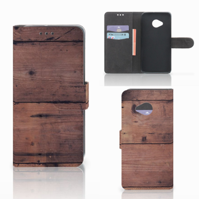 HTC U11 Life Book Style Case Old Wood