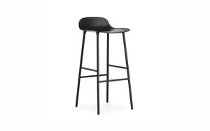 Normann Copenhagen Form Barkruk Low 75 cm - Staal - Zwart