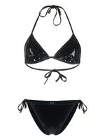 Balmain bikini triangles à sequins - Noir - thumbnail