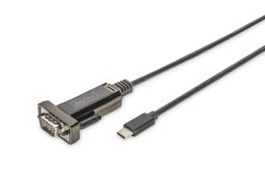 Digitus DA-70166 1m USB-C D-Sub Mannelijk Mannelijk Zwart USB-kabel