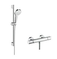 Hansgrohe Croma Select S doucheset met thermostaatkraan, 3 standen handdouche en 65cm glijstang chroom